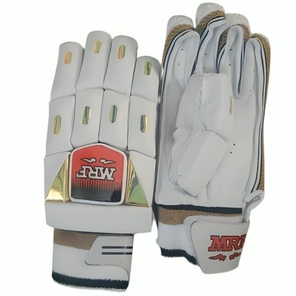 MRF White Cricket Batting Gloves