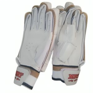 MRF White Cricket Batting Gloves